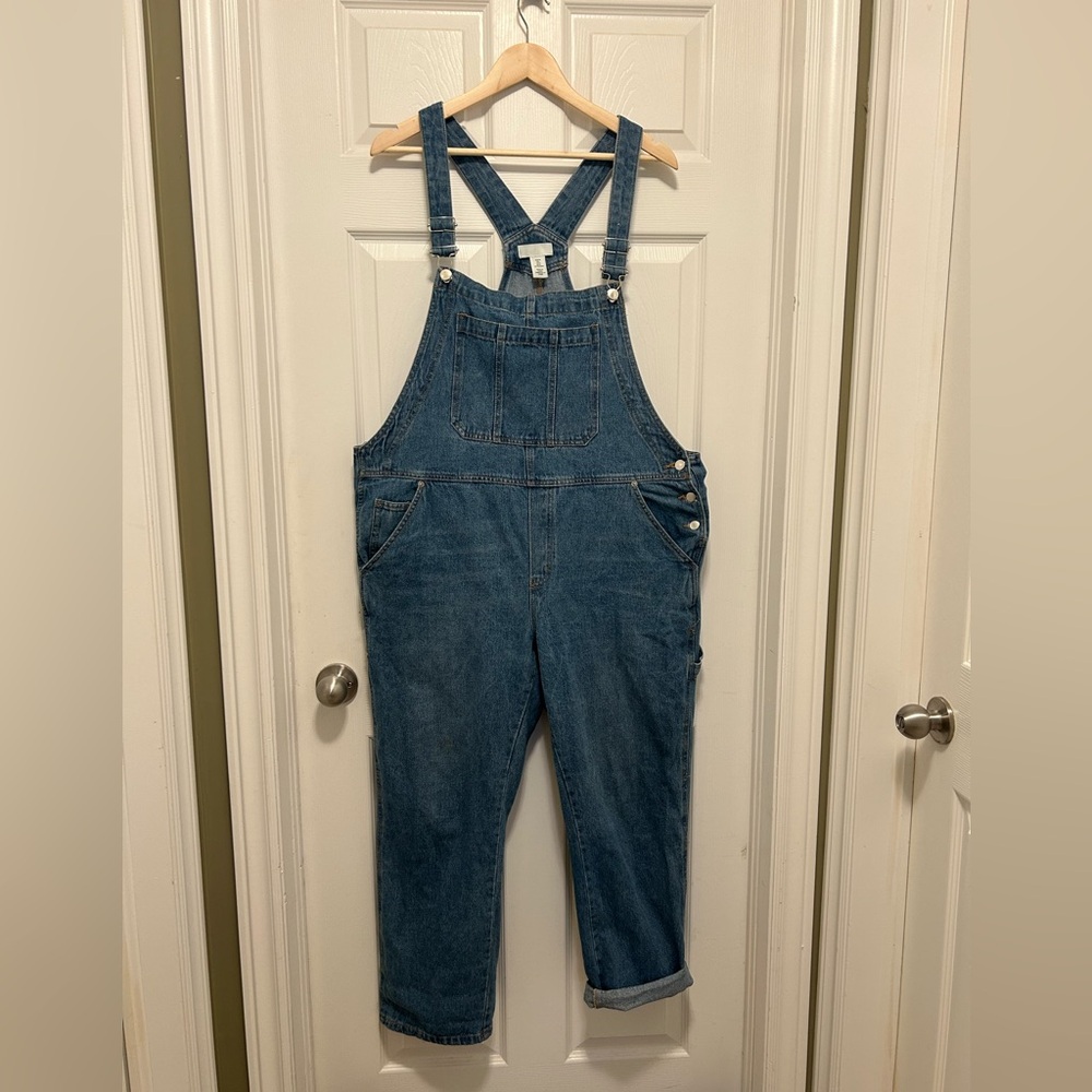 H&M women's Jean overalls size Large. In perfect shape.